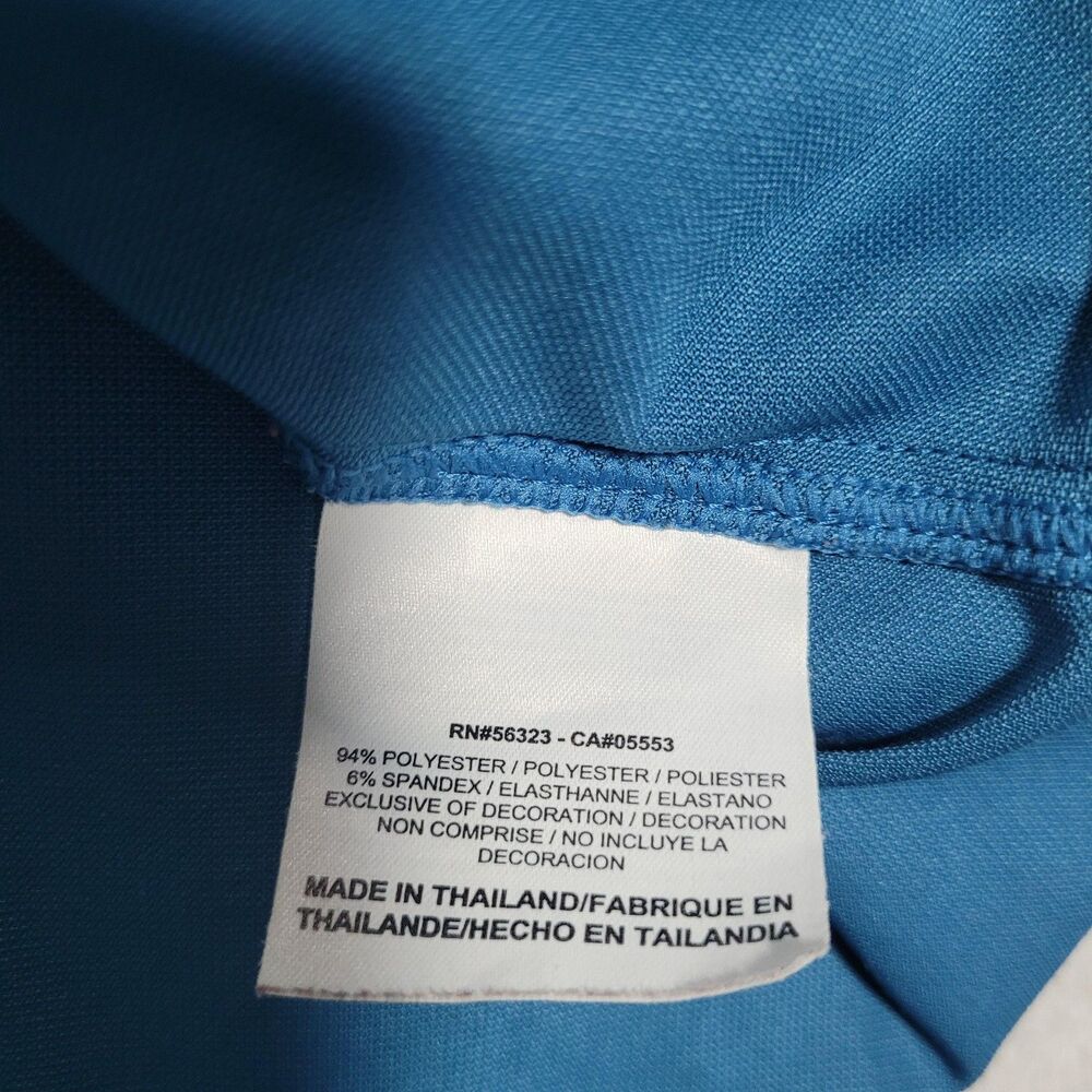 Nike Dri-FIT Golf Polo Shirt Mens Large Blue Chevron Performance - Picture 6 of 11